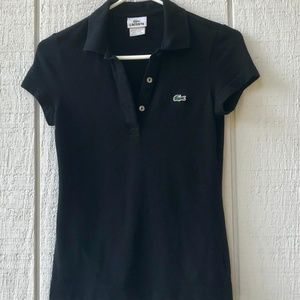 LACOSTE Womens Black Short Sleeves Size 34